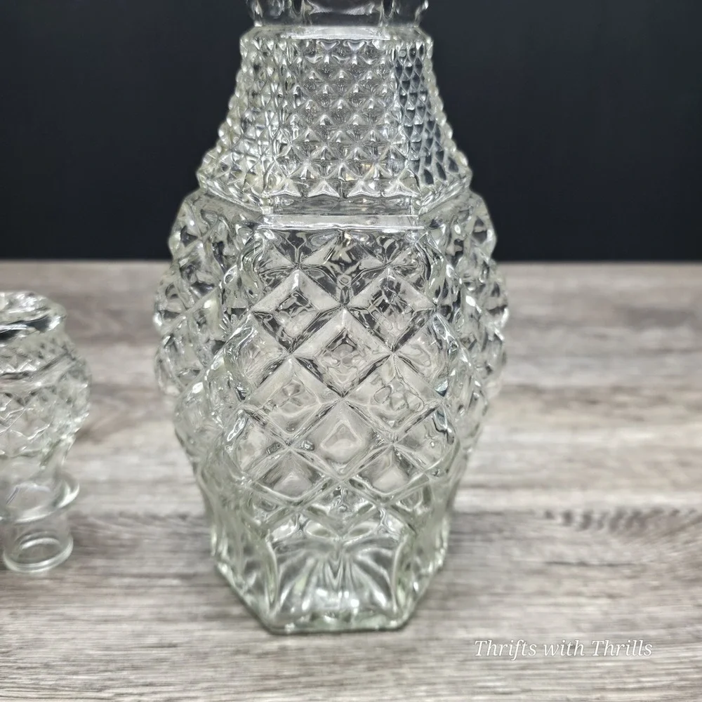 Vintage Anchor‎ Hocking Wexford Crystal Wine Decanter Bottle